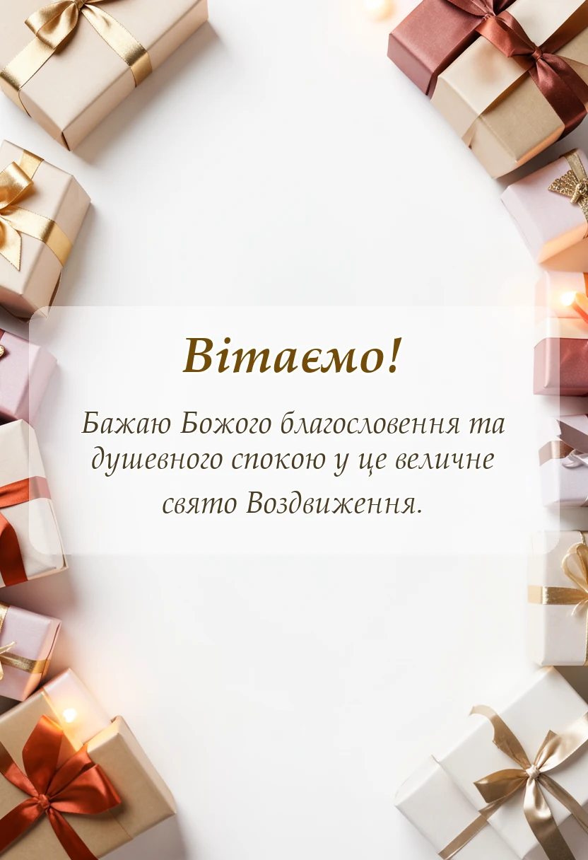 вітальна листівка - привітання з здвиженням