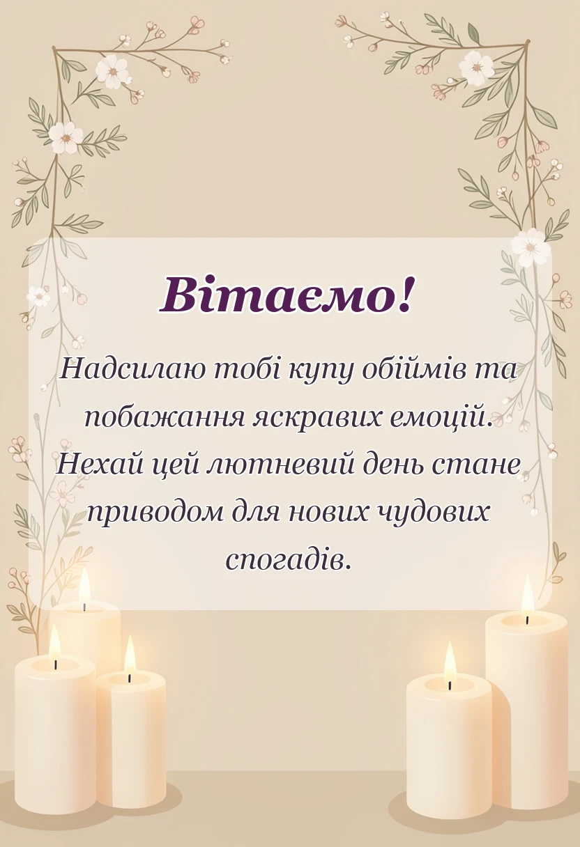 унікальна листівка - привітання з днем святого валентина друзям