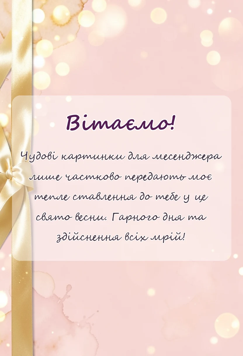 вітальна листівка - картинки з 8 березня українською