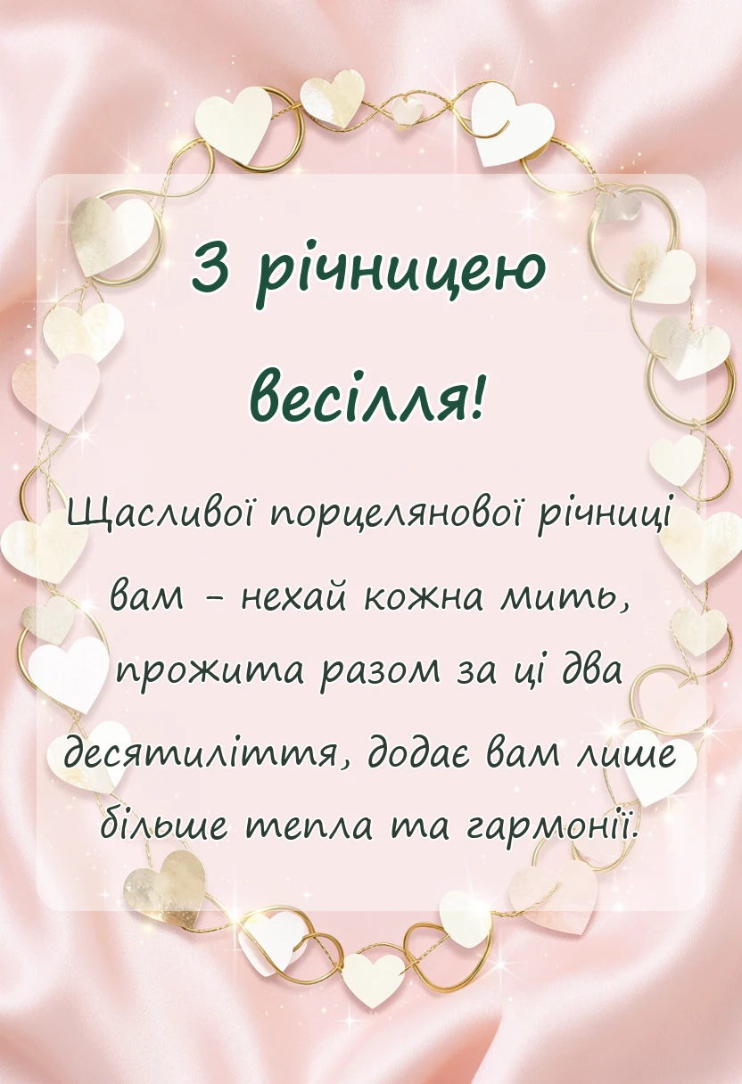 святкова картинка: картинки з порцеляновою річницею весілля