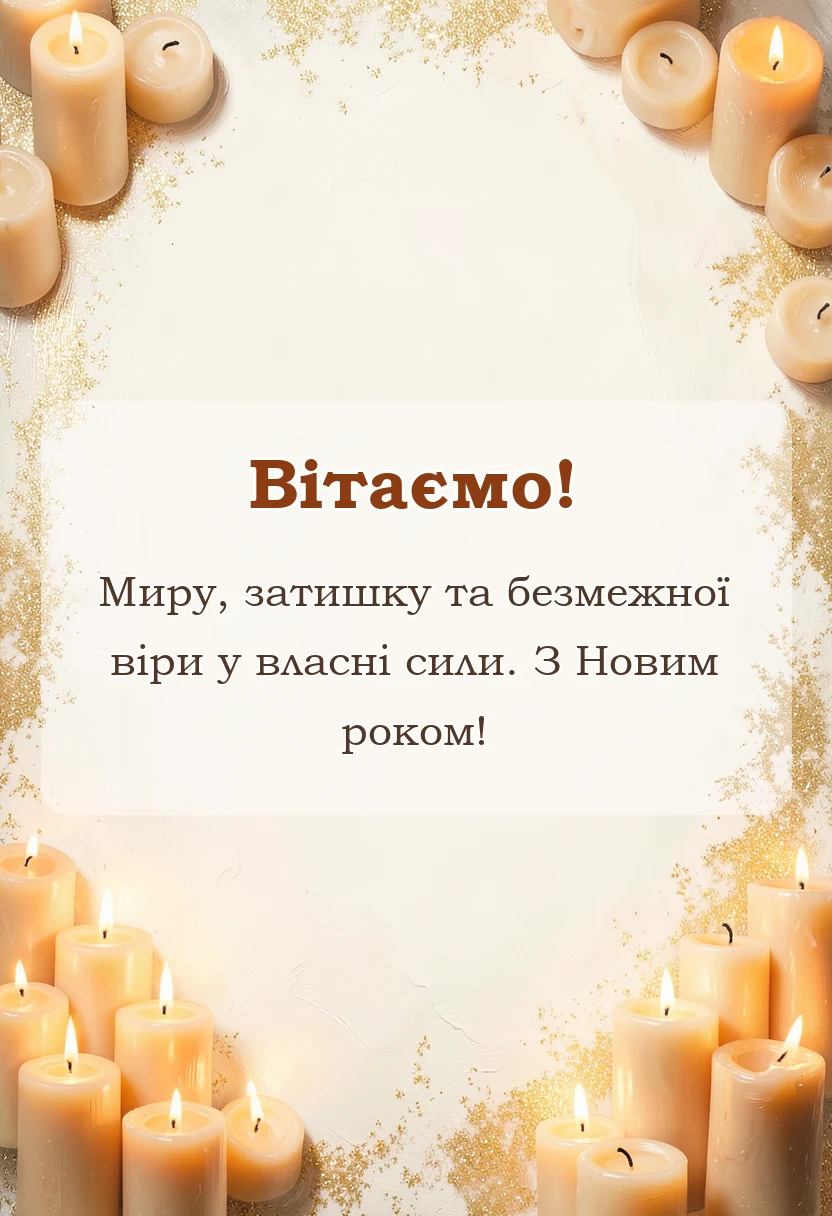 листівка з побажанням - побажання на новий рік