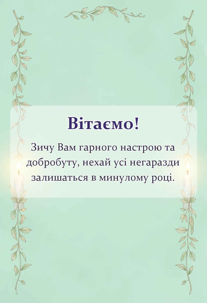 вітальна листівка - картинки зі старим новим роком українською мовою
