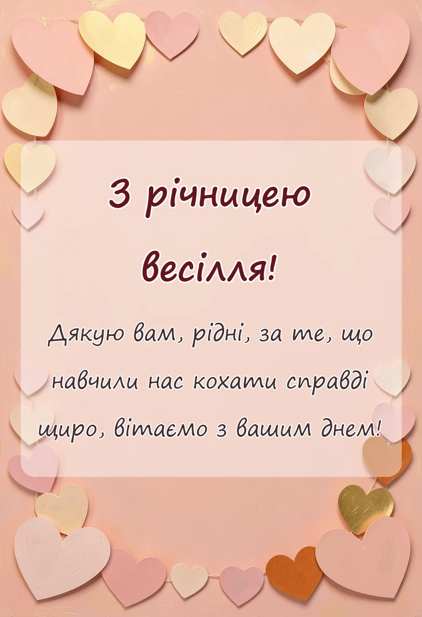 красива листівка: картинки дітей з річницею весілля