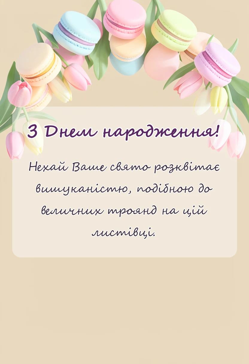 листівка з побажанням - привітання з днем народження троянди листівки