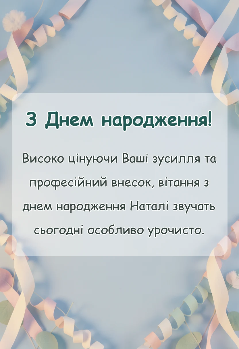 святкова картинка: з днем народження наталя вірш