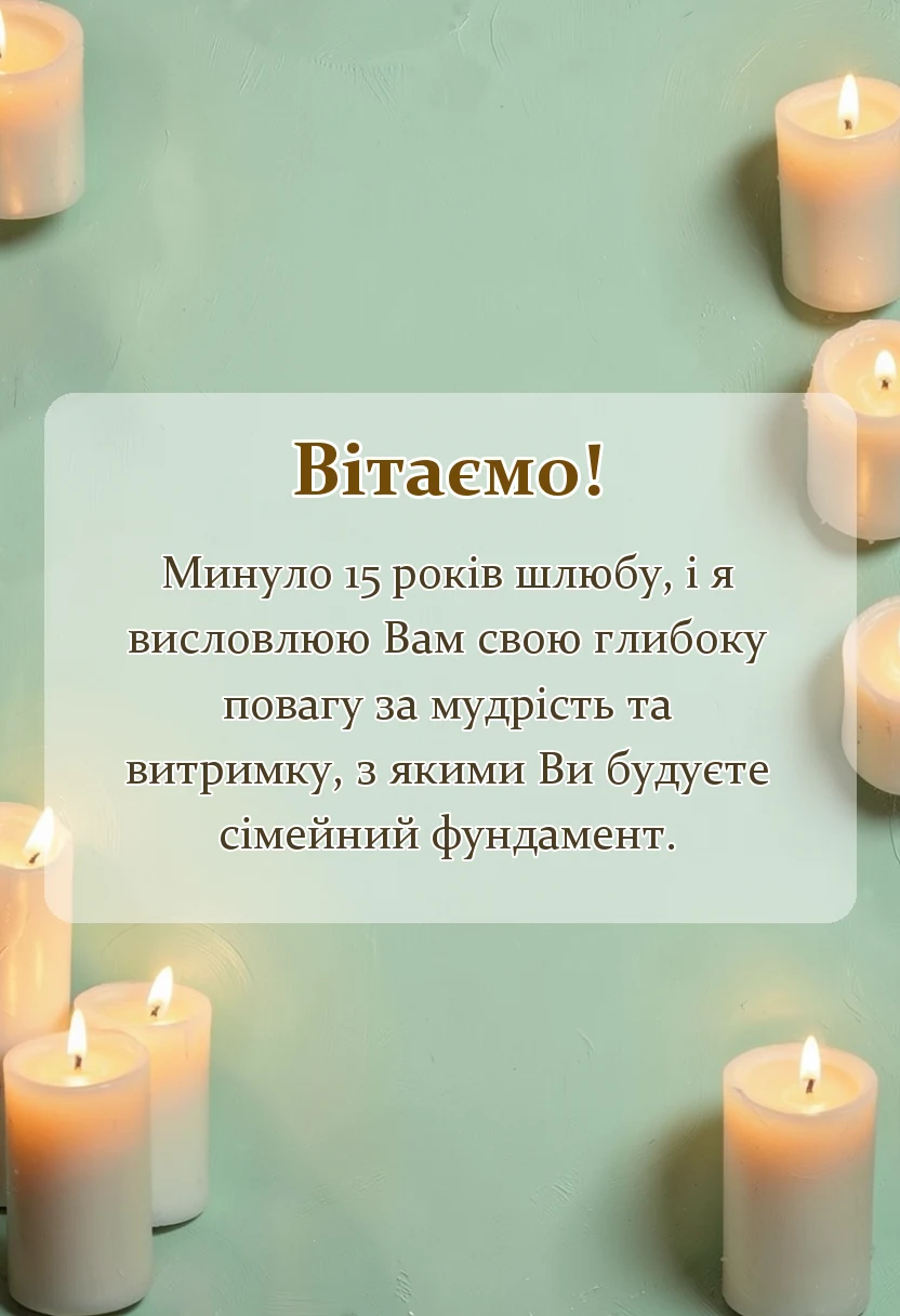 вітальна листівка - картинки чоловіку на кришталеве весілля