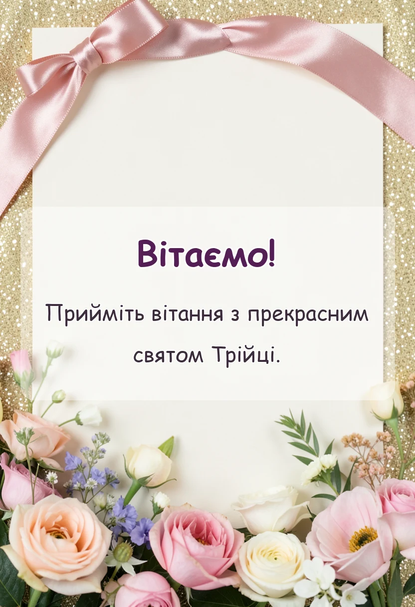 красива листівка: листівки привітання з трійцею