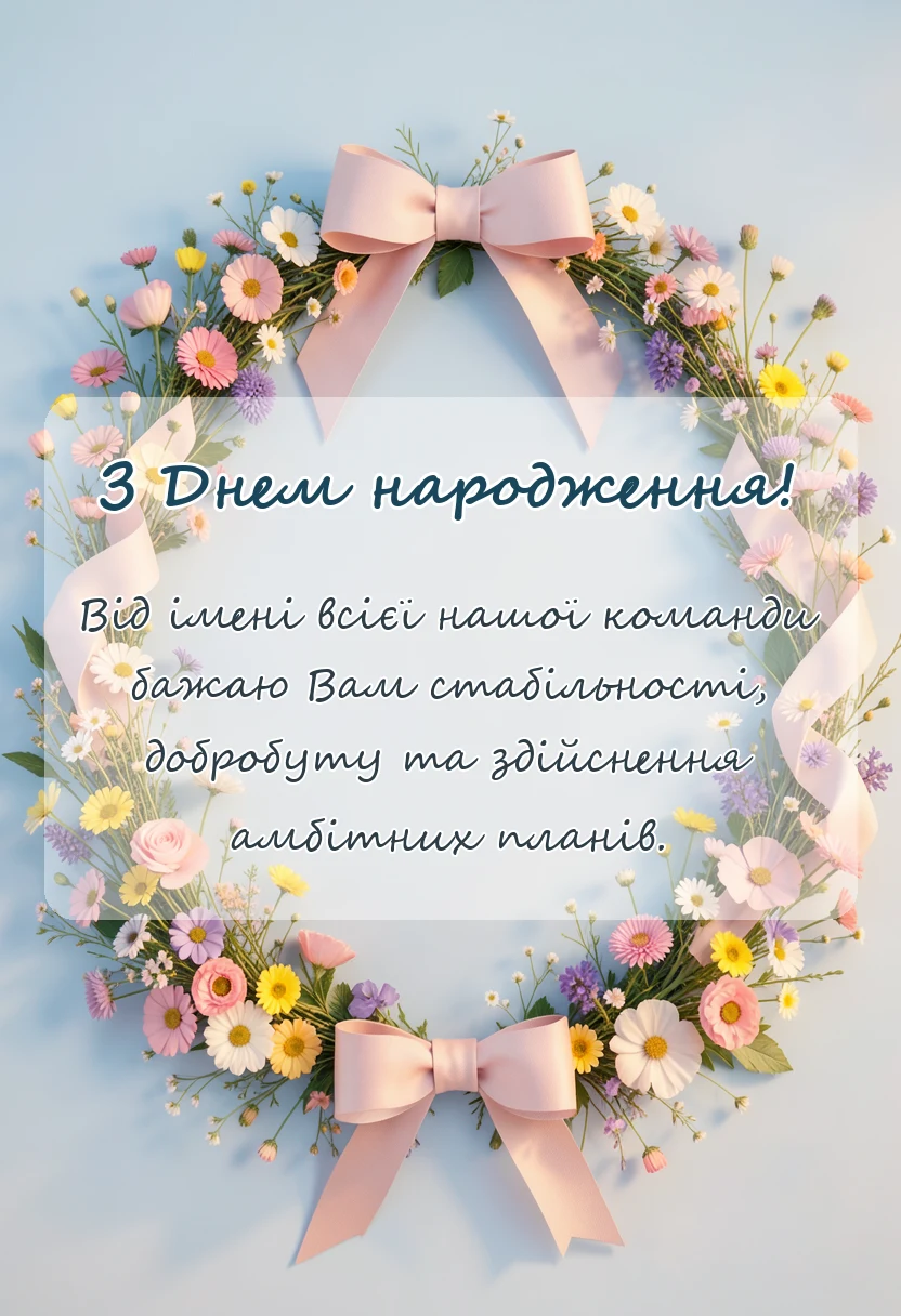 унікальна листівка - привітання до дня народження