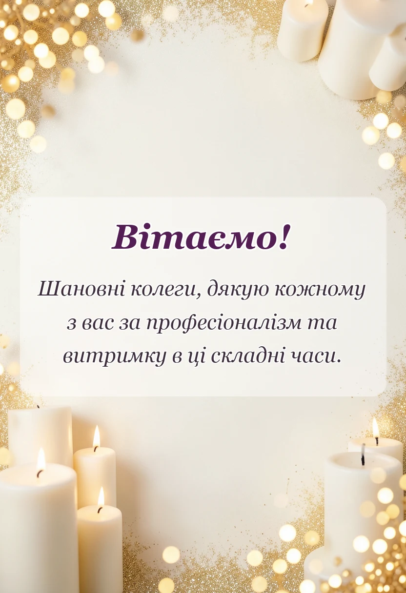 красива листівка: побажання колегам під час війни