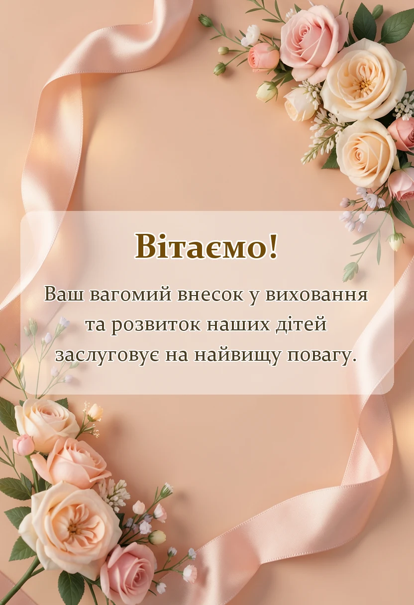 вітальна листівка - подяка вихователям на випускний в садочку