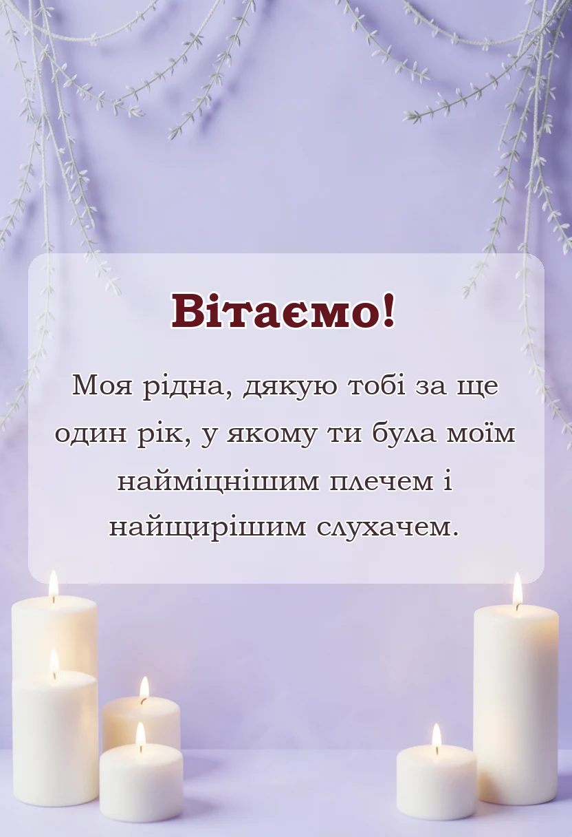 вітальна листівка - привітання подрузі з новим роком своїми словами
