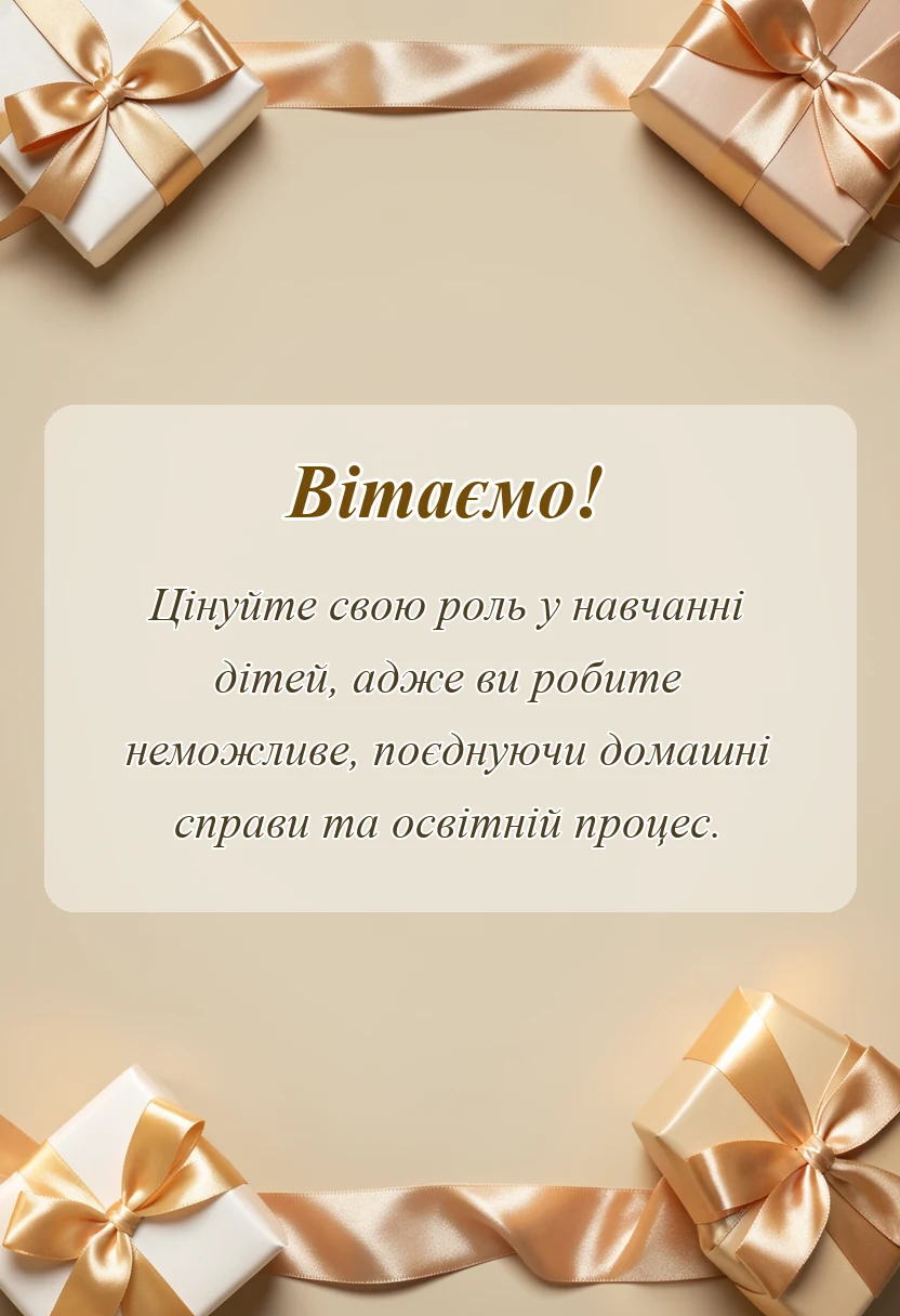 святкова картинка: щира подяка батькам та учням за дистанційне навчання