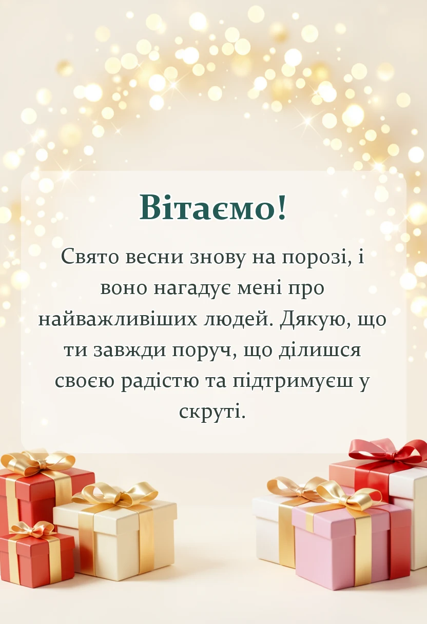 листівка з побажанням - картинки з 8 березня українською