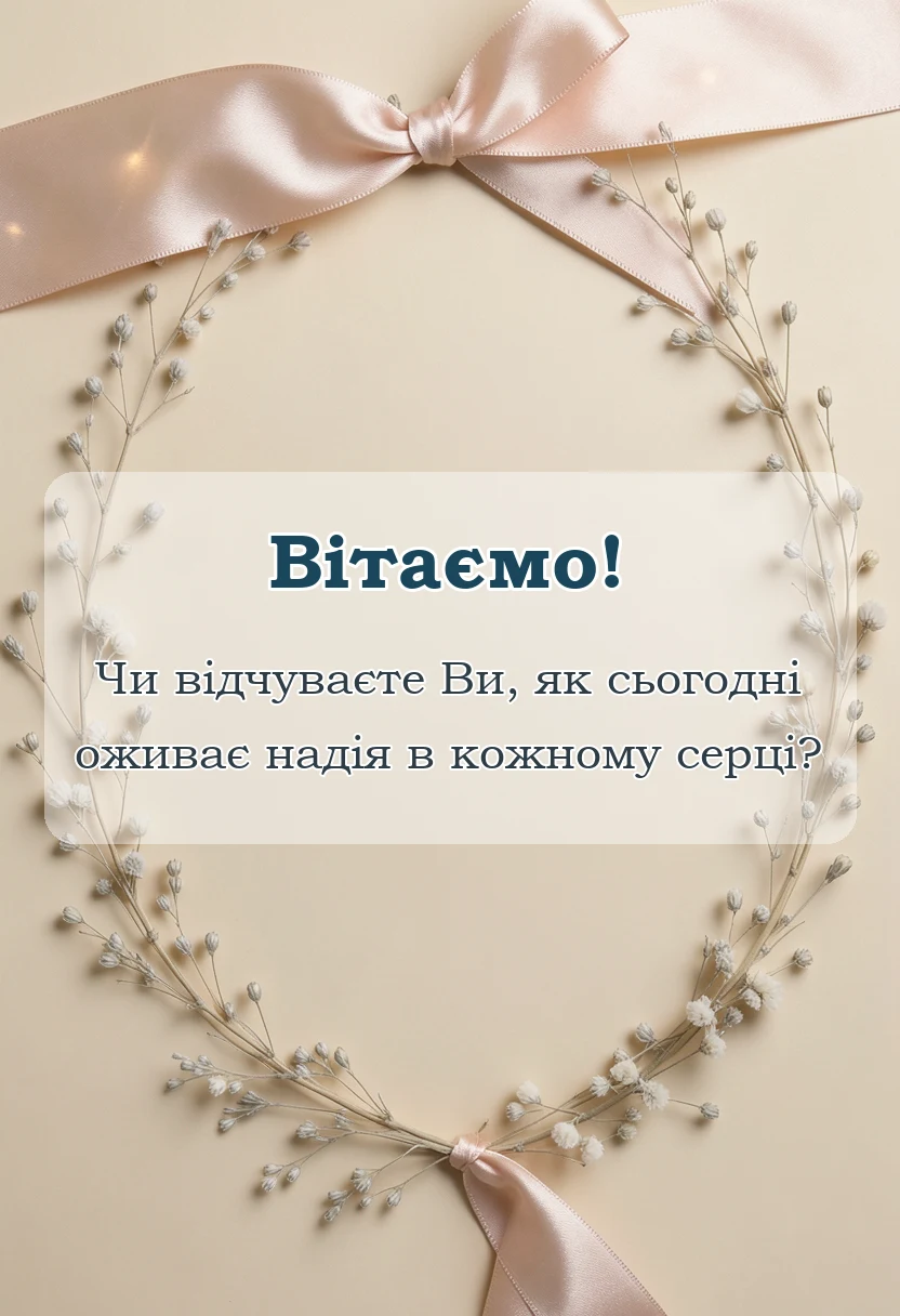 листівка з побажанням - патріотичне привітання з великоднем