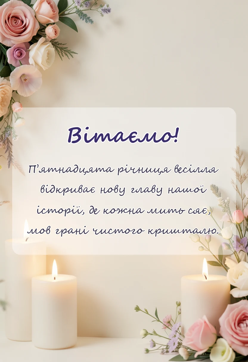 унікальна листівка - картинки чоловіку на кришталеве весілля