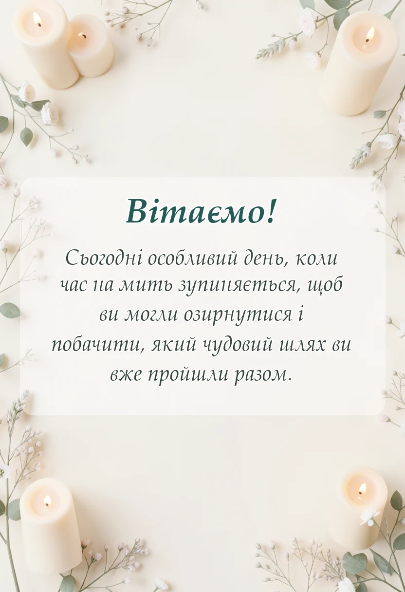 святкова картинка: привітання з роком весілля проза