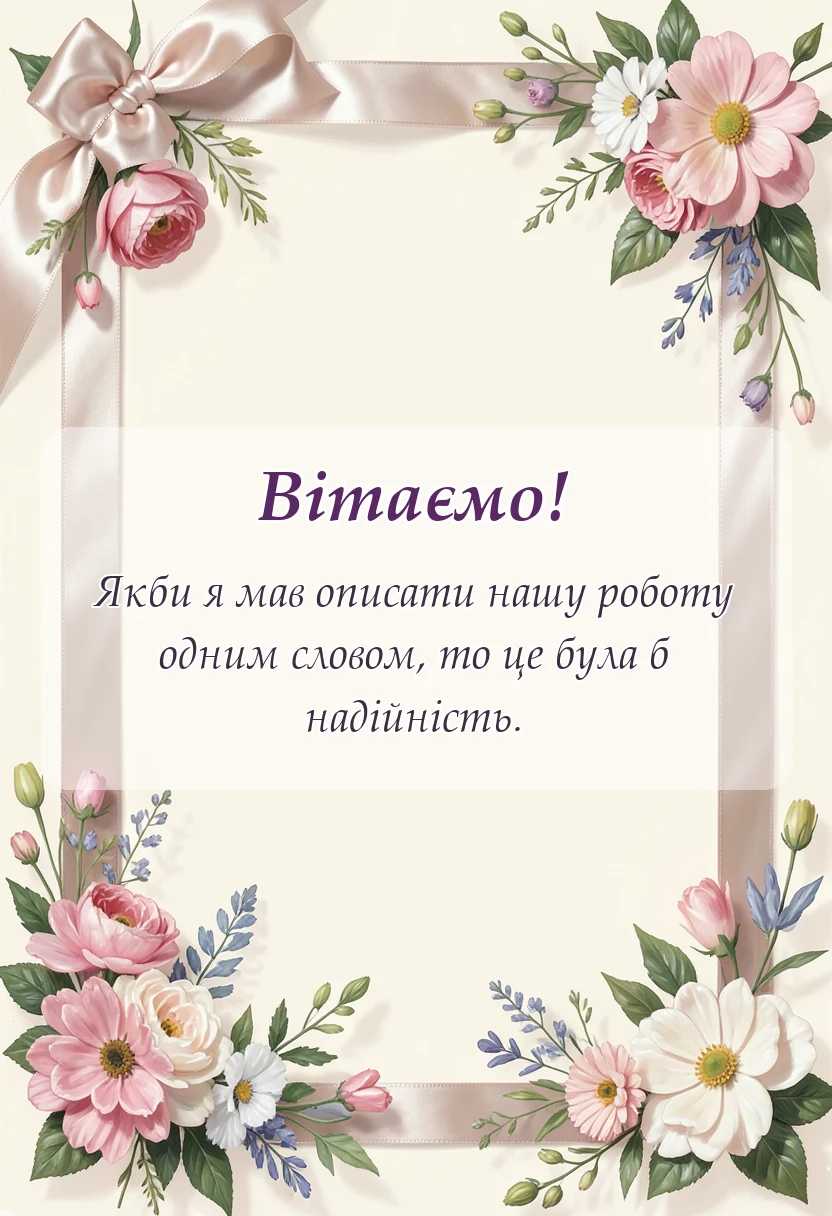 унікальна листівка - подяка за співпрацю