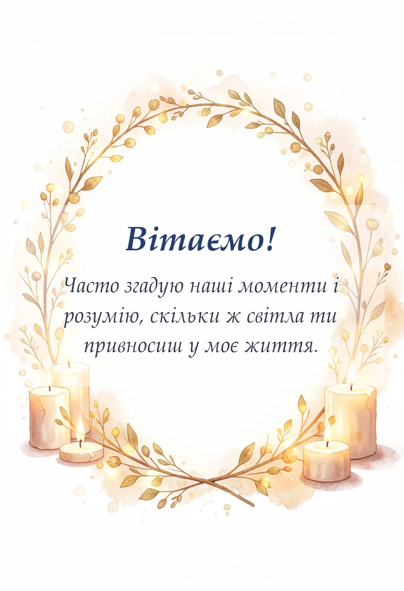 листівка з побажанням - слова подяки хорошій людині