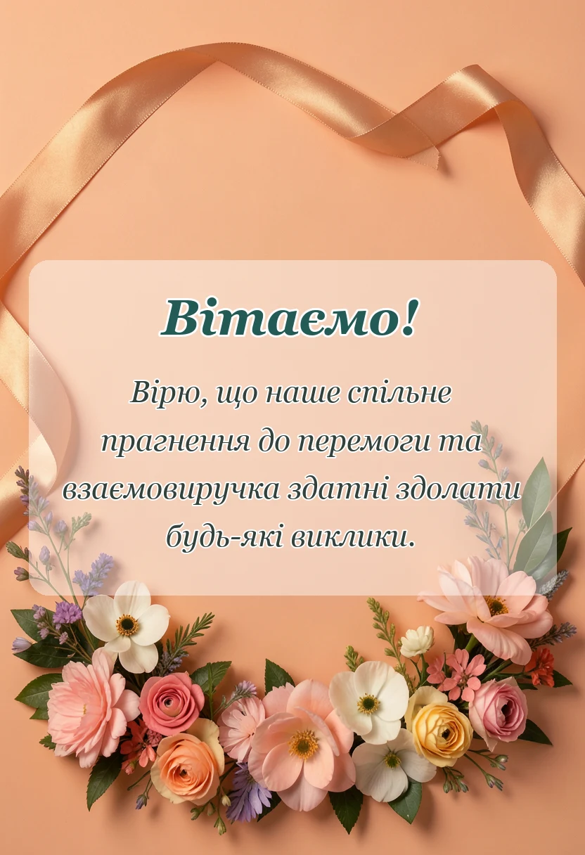 унікальна листівка - побажання колегам під час війни