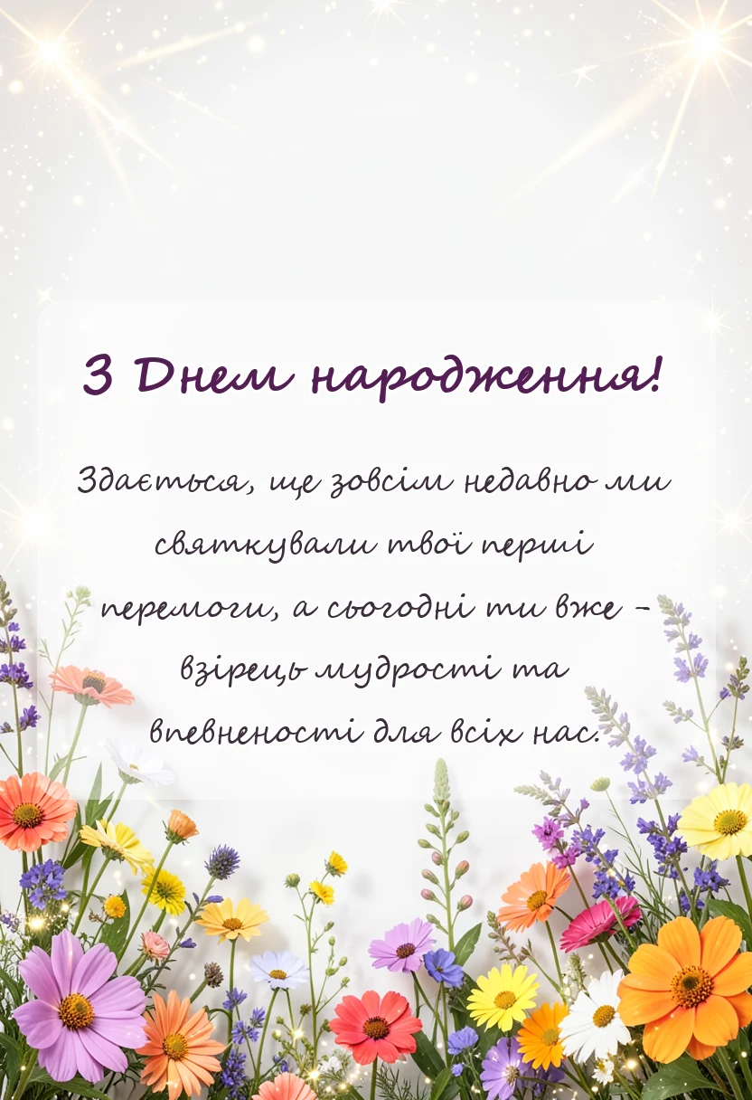 унікальна листівка - привітання з днем народження олег