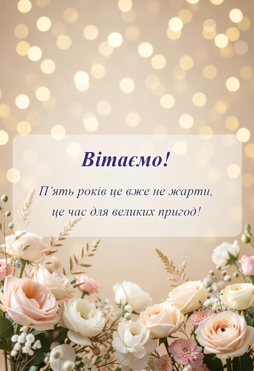 унікальна листівка - привітання з днем народження 5 років хлопчику
