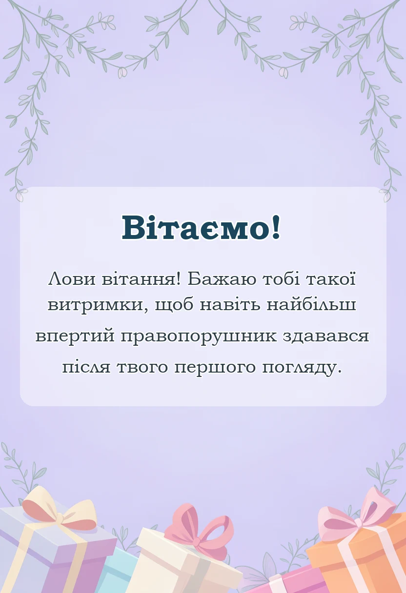 унікальна листівка - привітання з днем поліції