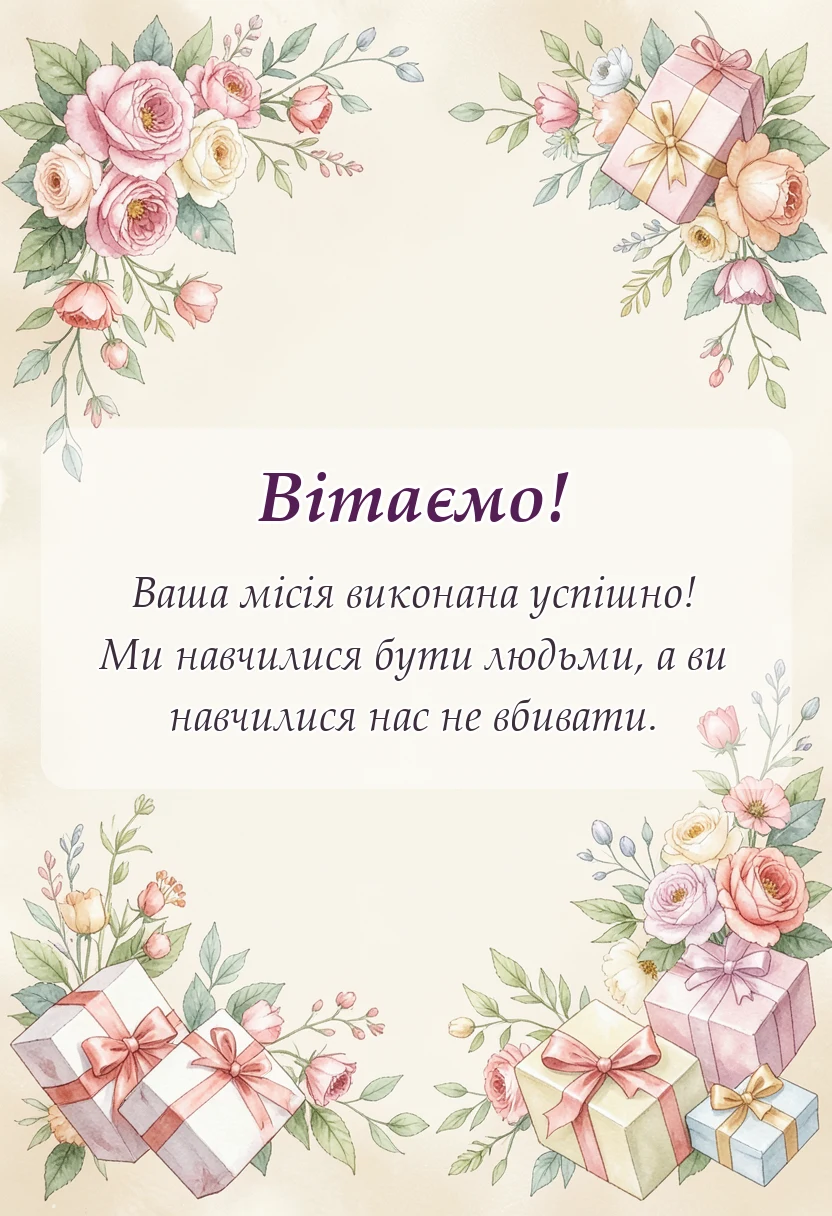 листівка з побажанням - подяка вчителям від випускників на останній дзвоник