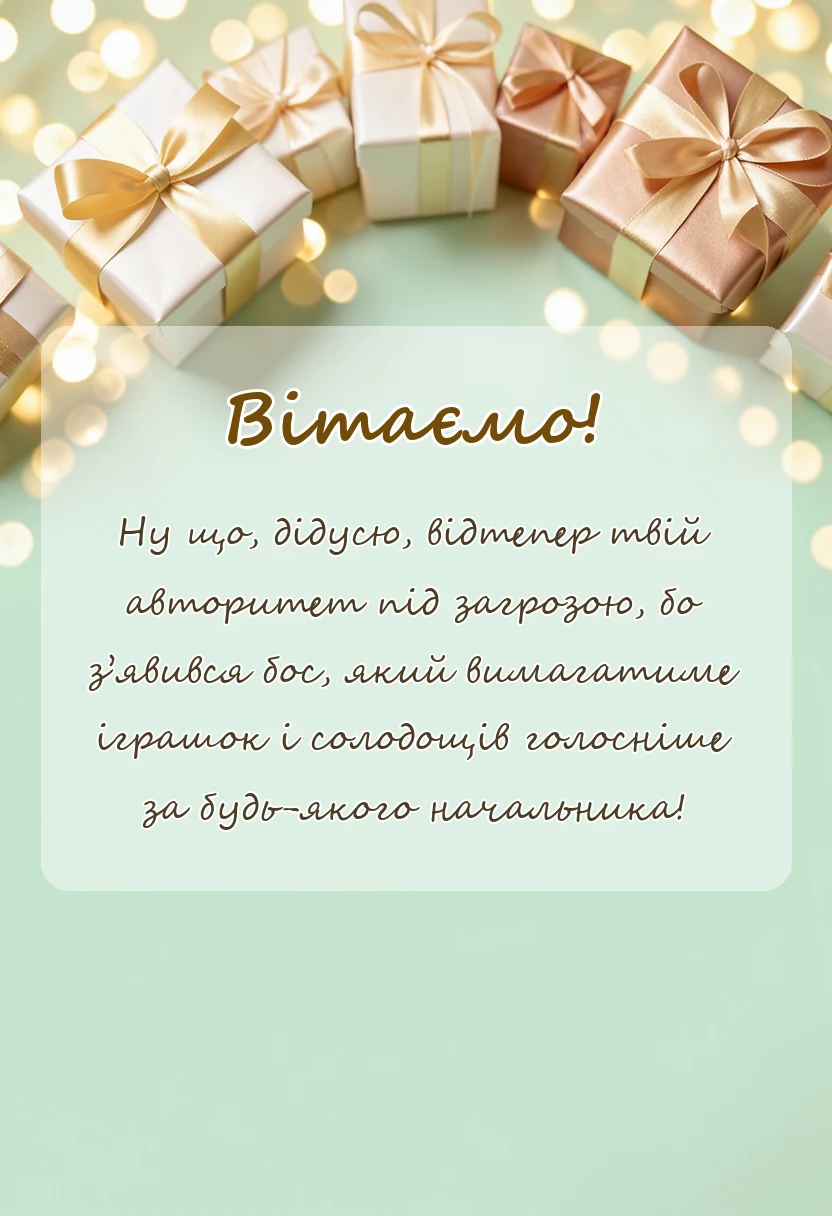 вітальна листівка - привітання з народженням онука своїми словами