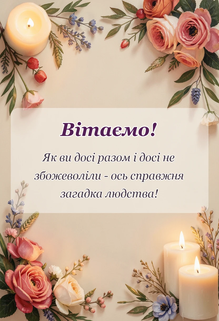 красива листівка: привітання з роком весілля проза