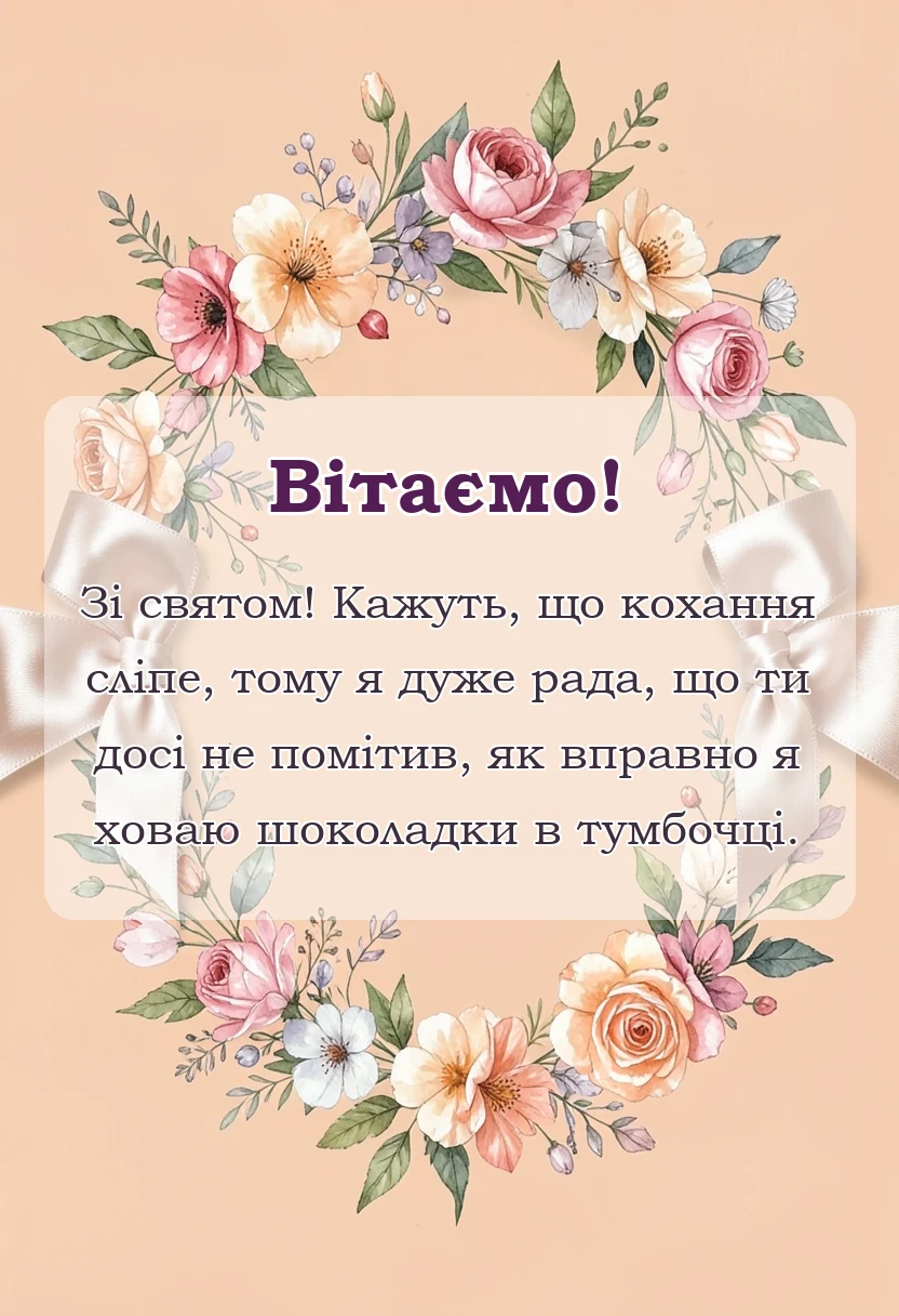 святкова картинка: привітання з днем закоханих в прозі