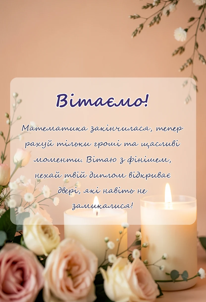 вітальна листівка - привітання з закінченням школи у віршах