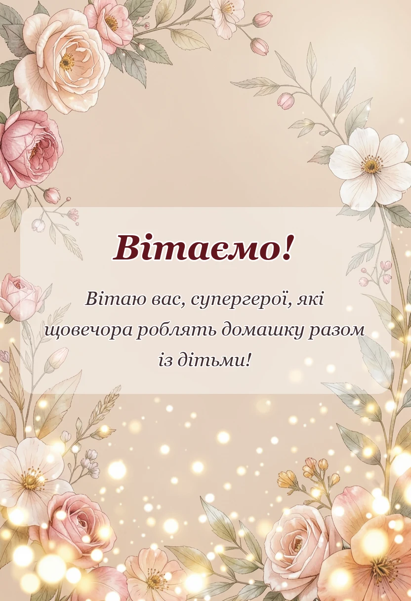 вітальна листівка - слова подяки батькам від вчителя