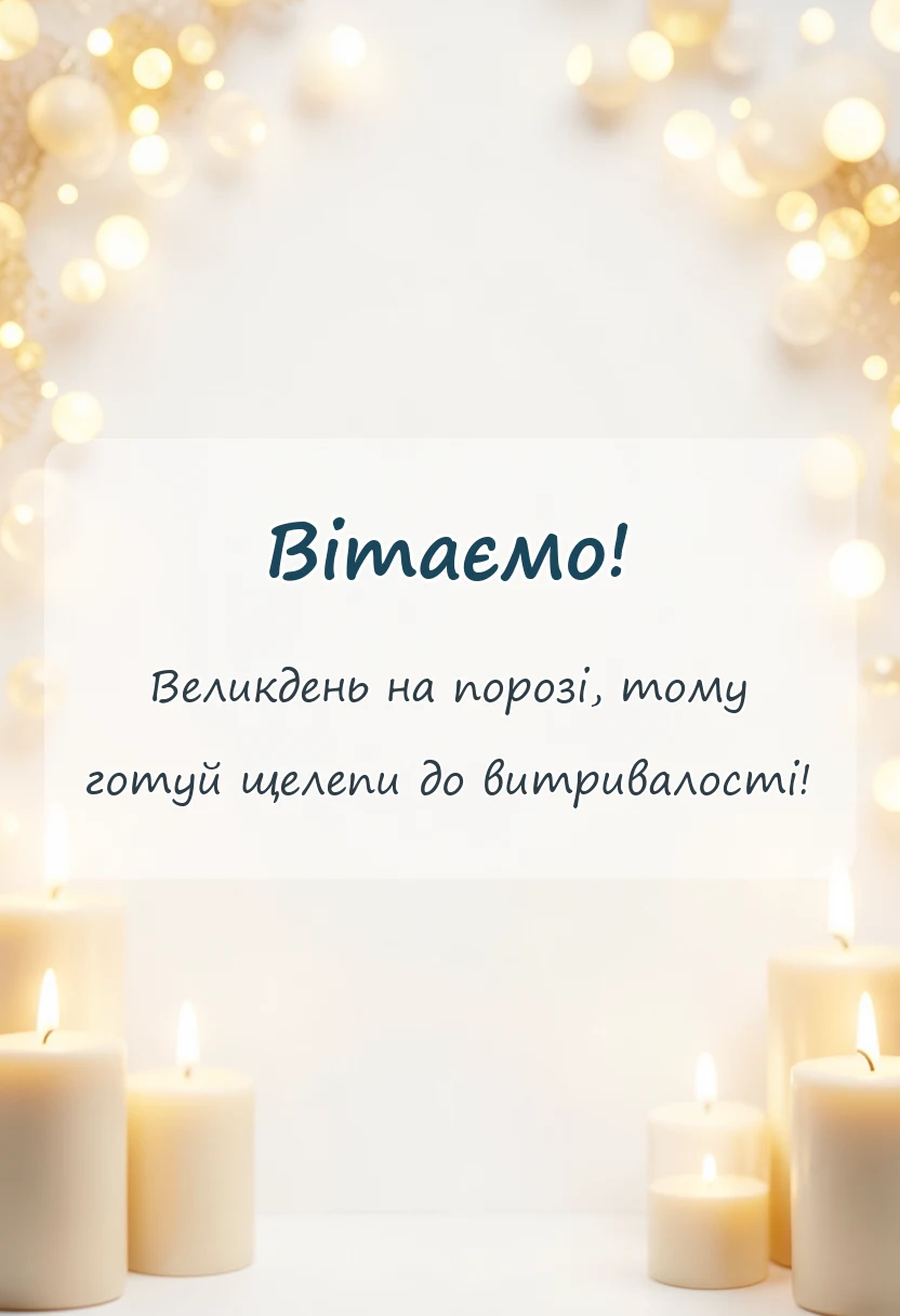 листівка з побажанням - привітання з прийдешнім великоднем