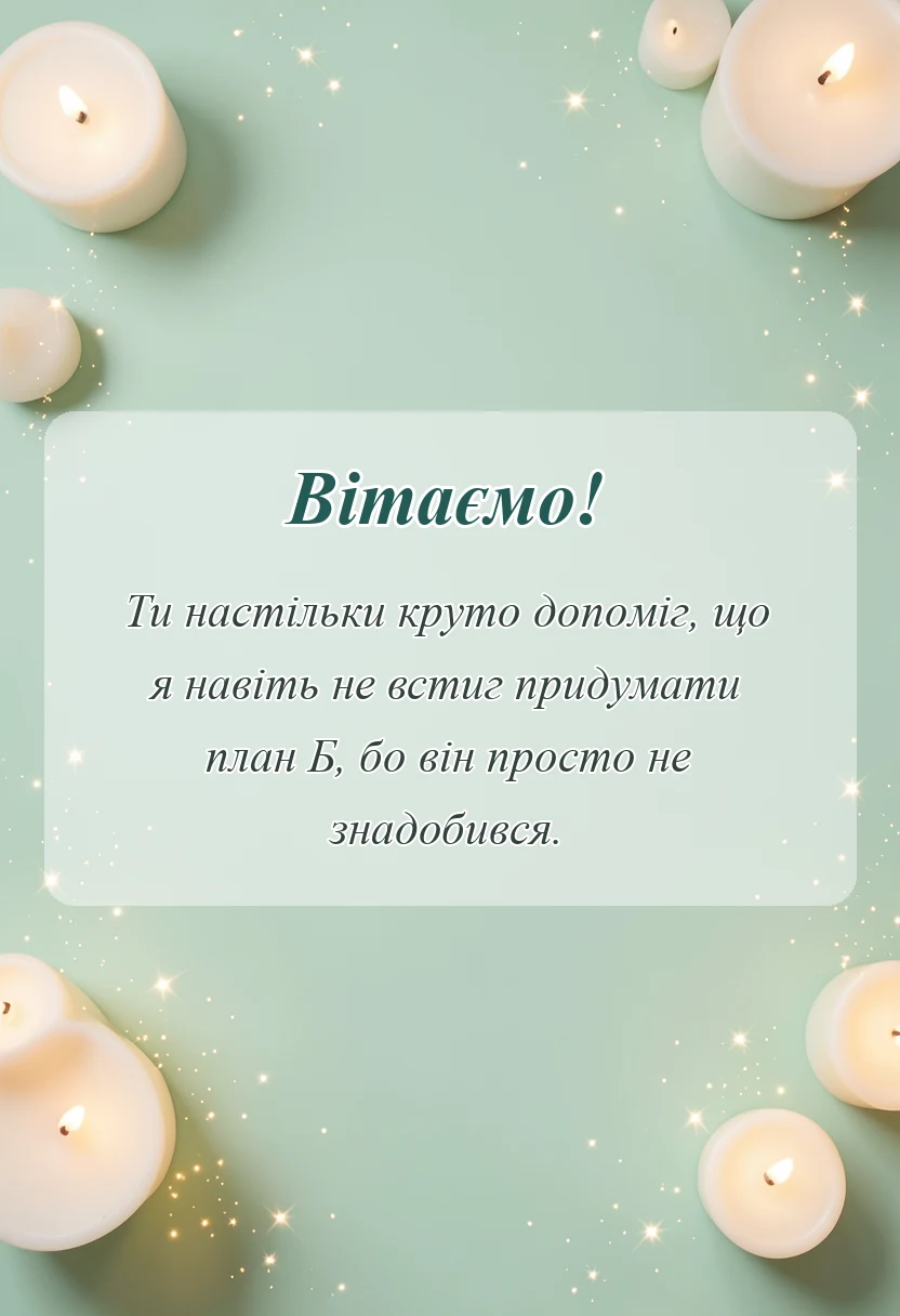 унікальна листівка - слова подяки хорошій людині