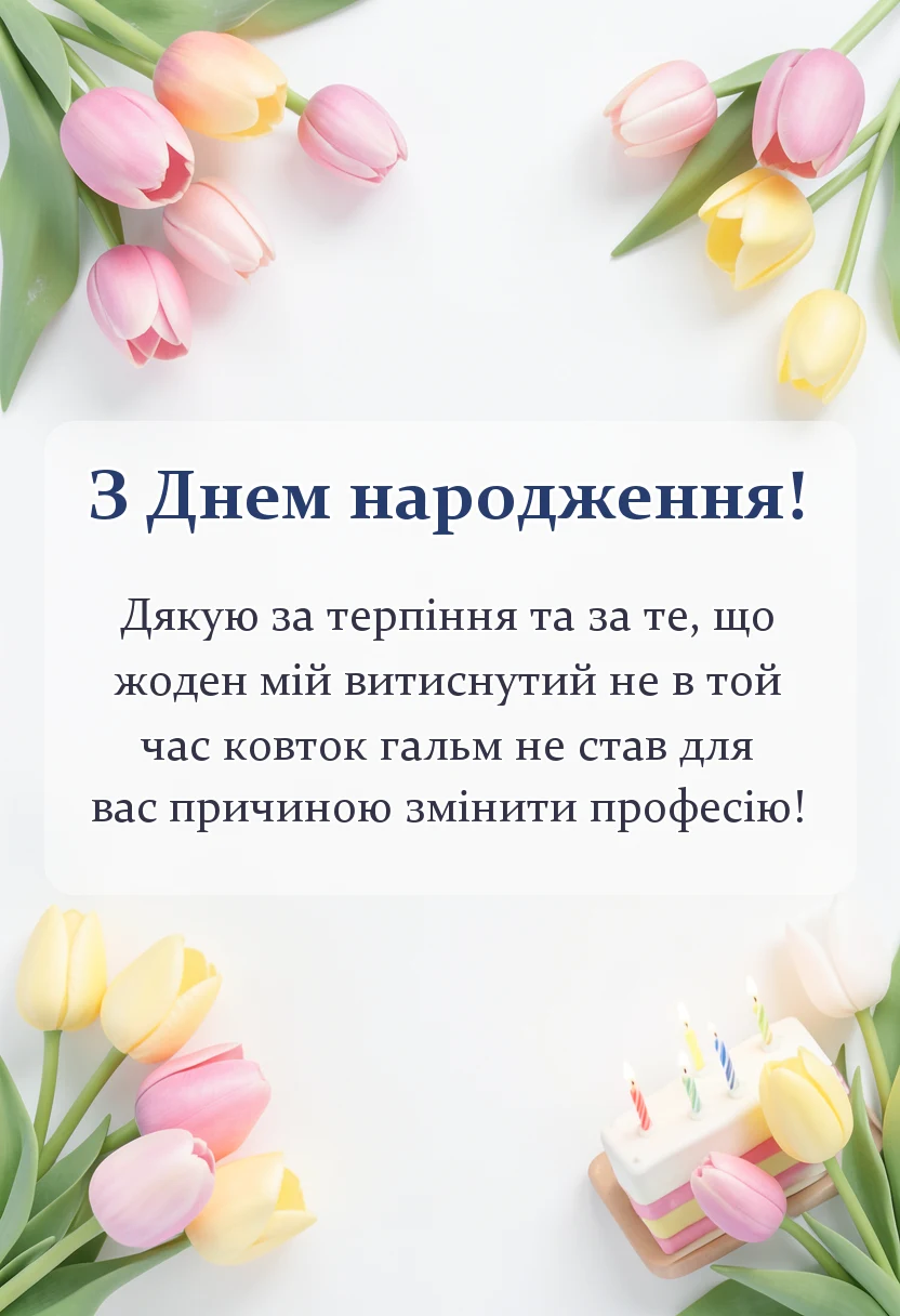 вітальна листівка - побажання інструктору з водіння