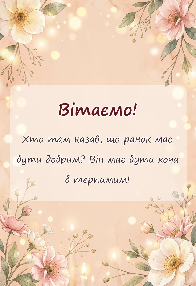 красива листівка: картинки доброго ранку з гумором