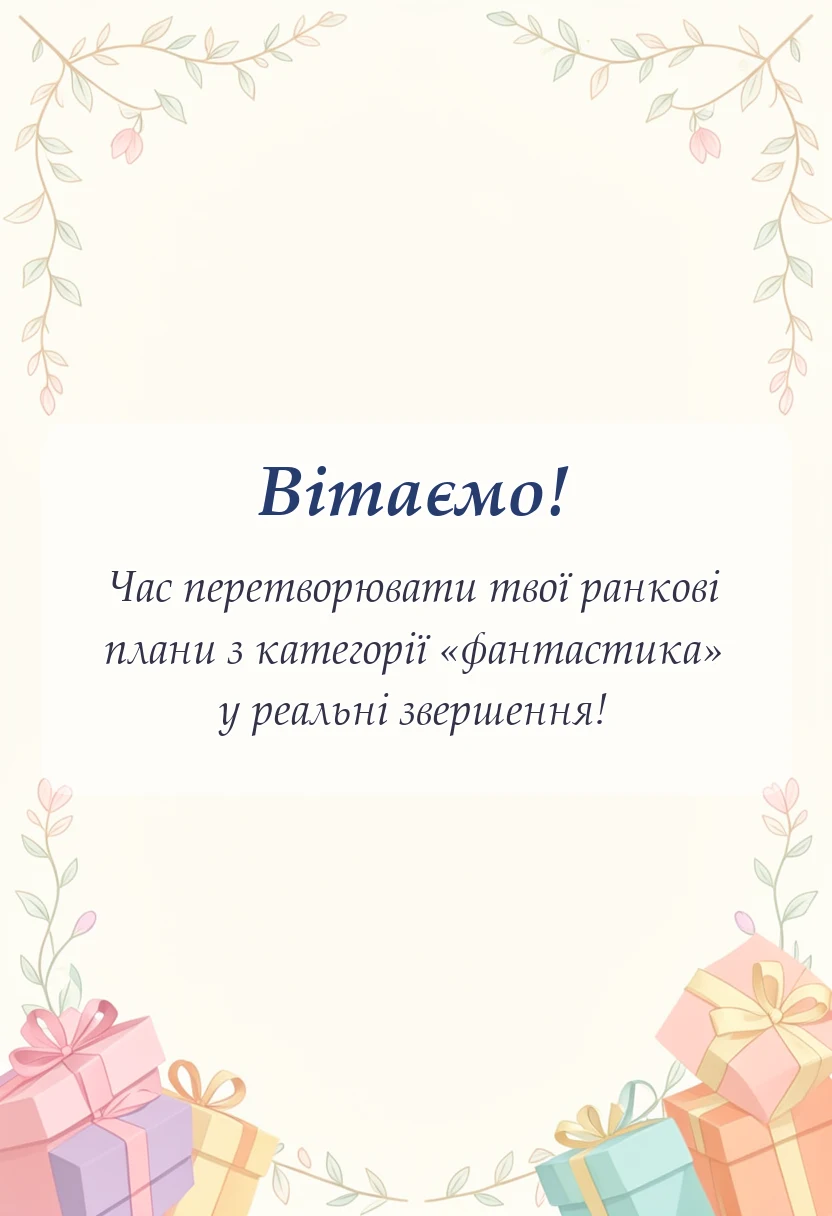 вітальна листівка - листівки привітання з добрим ранком