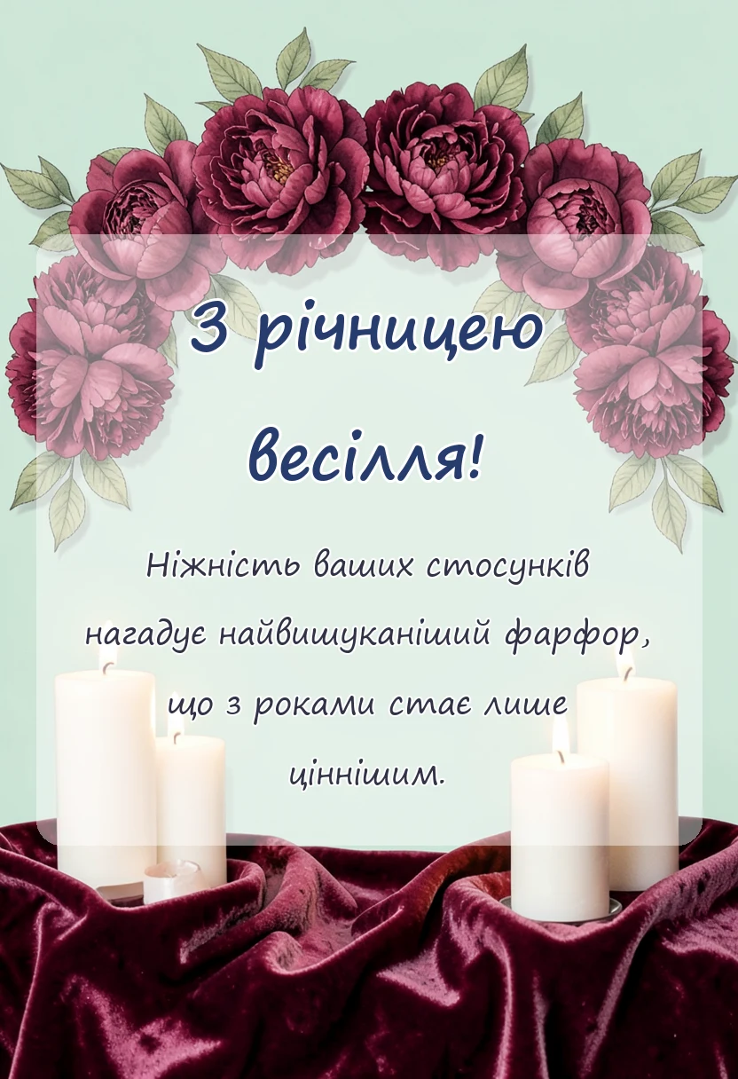 святкова картинка: картинки з порцеляновою річницею весілля