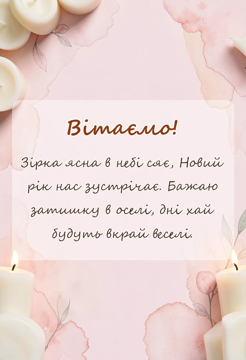 вітальна листівка - побажання на новий рік