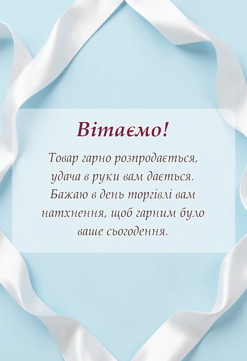 вітальна листівка - прикольні привітання з днем торгівлі картинки