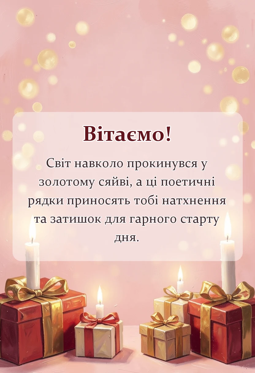листівка з побажанням - листівки привітання з добрим ранком