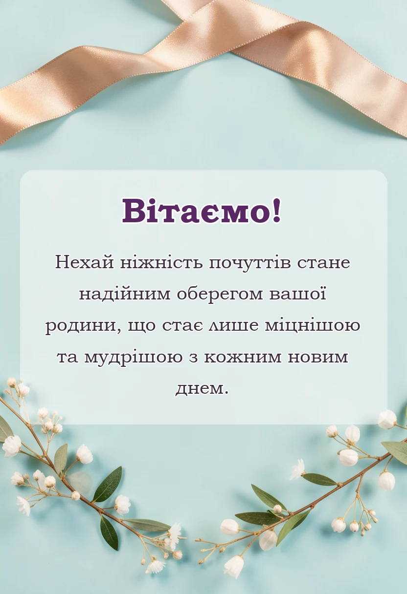 красива листівка: привітання з ландишевим весіллям