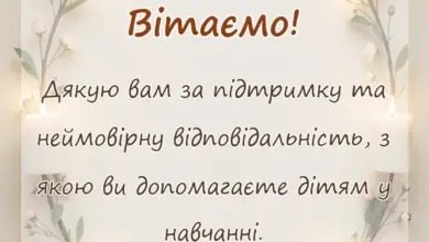 вітальна листівка - слова подяки батькам від вчителя
