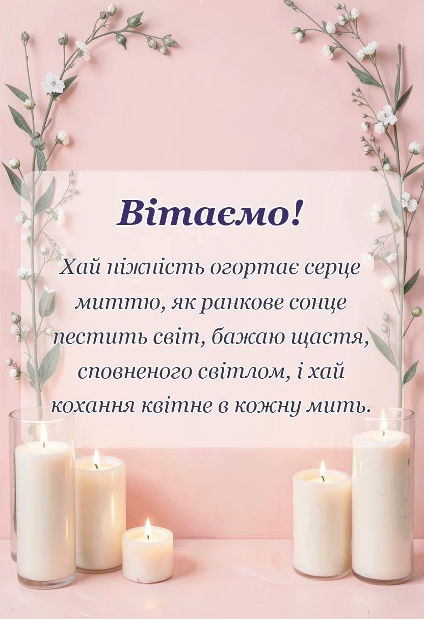 красива листівка: привітання з днем святого валентина друзям