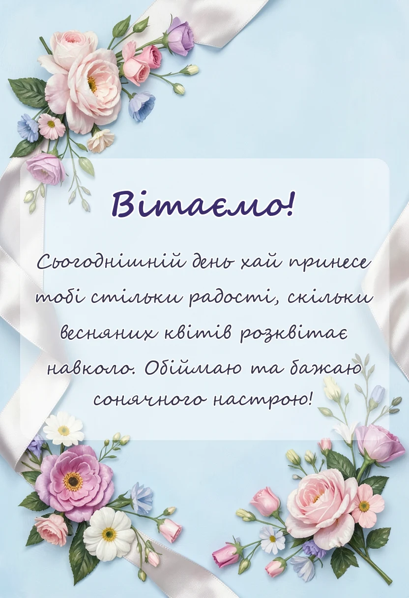 вітальна листівка - картинки з 8 березня українською
