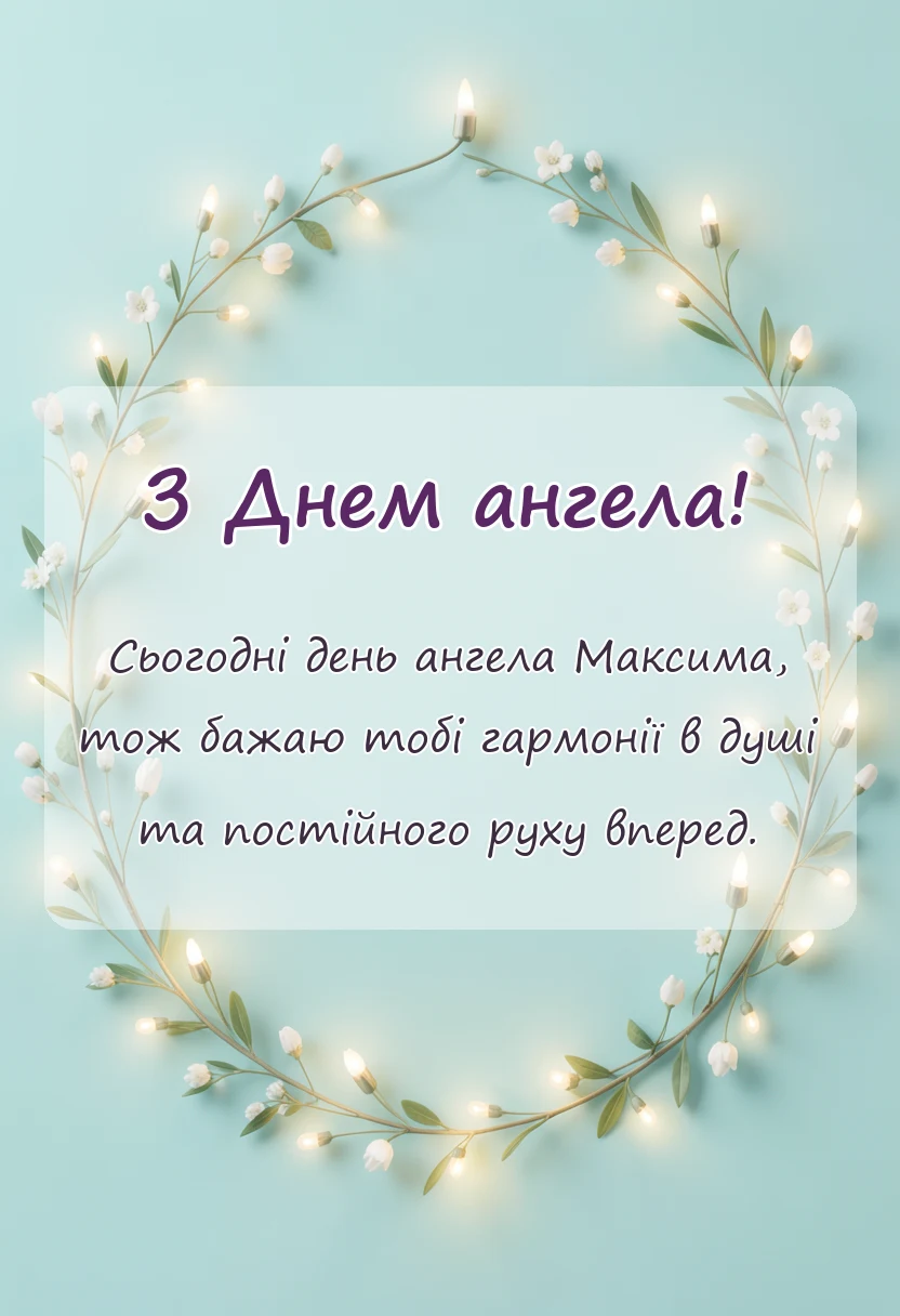святкова картинка: день ангела максима
