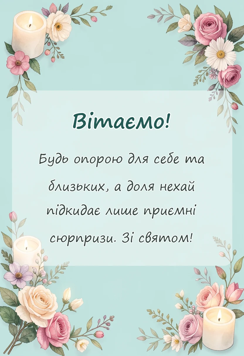 унікальна листівка - побажання на новий рік