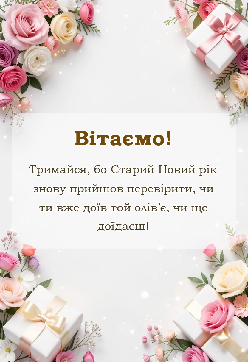 унікальна листівка - картинки зі старим новим роком українською мовою