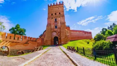 Lutsk castle tower and walls