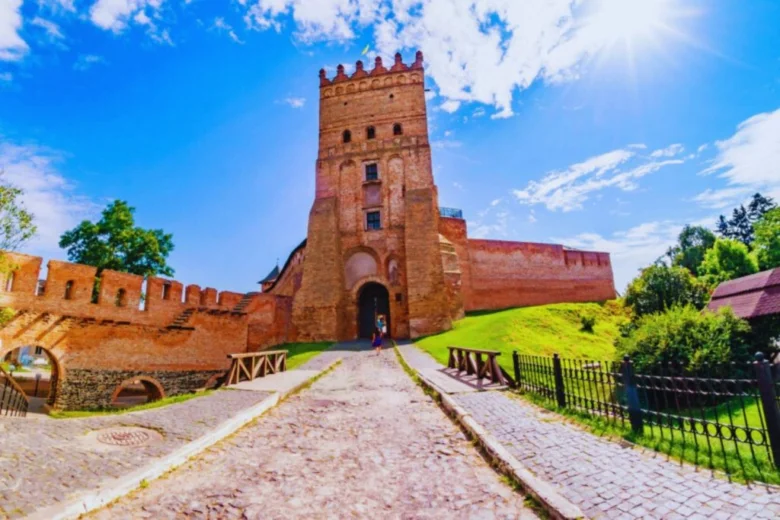 Lutsk castle tower and walls